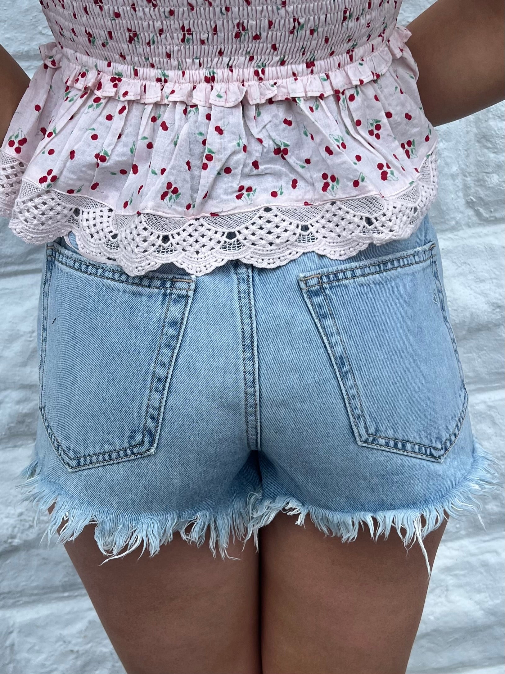 Hidden High Rise Light Wash Short