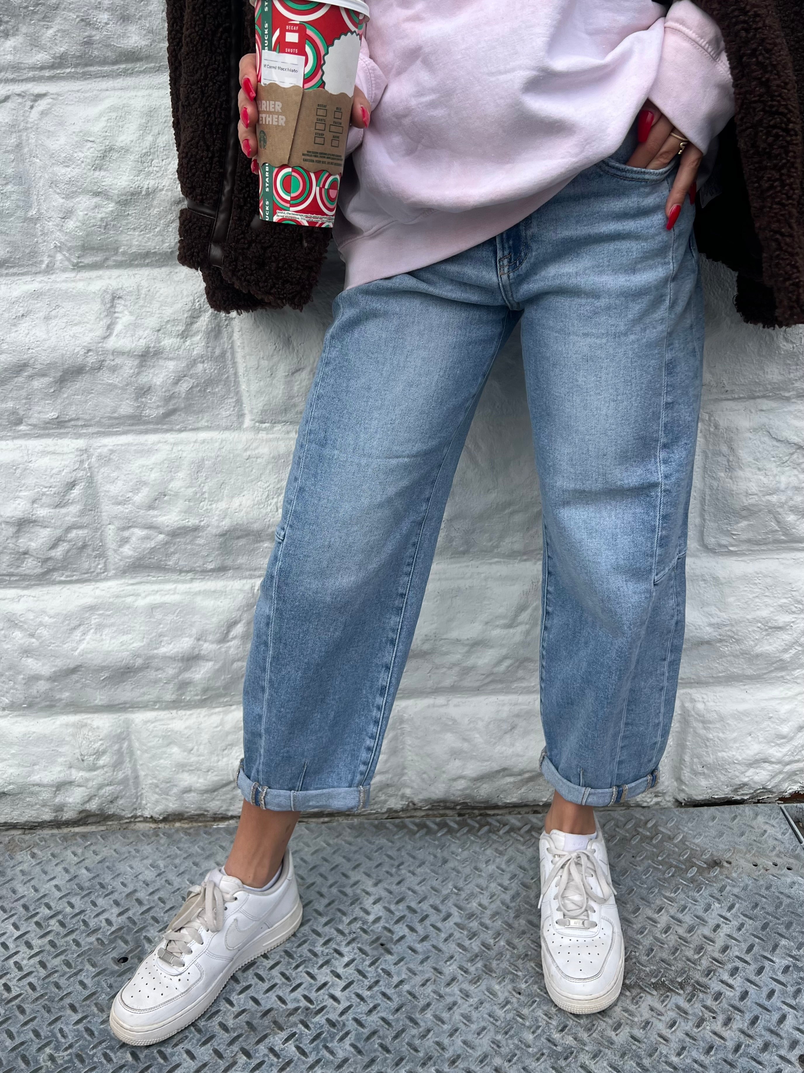 High Rise Barrel Jean