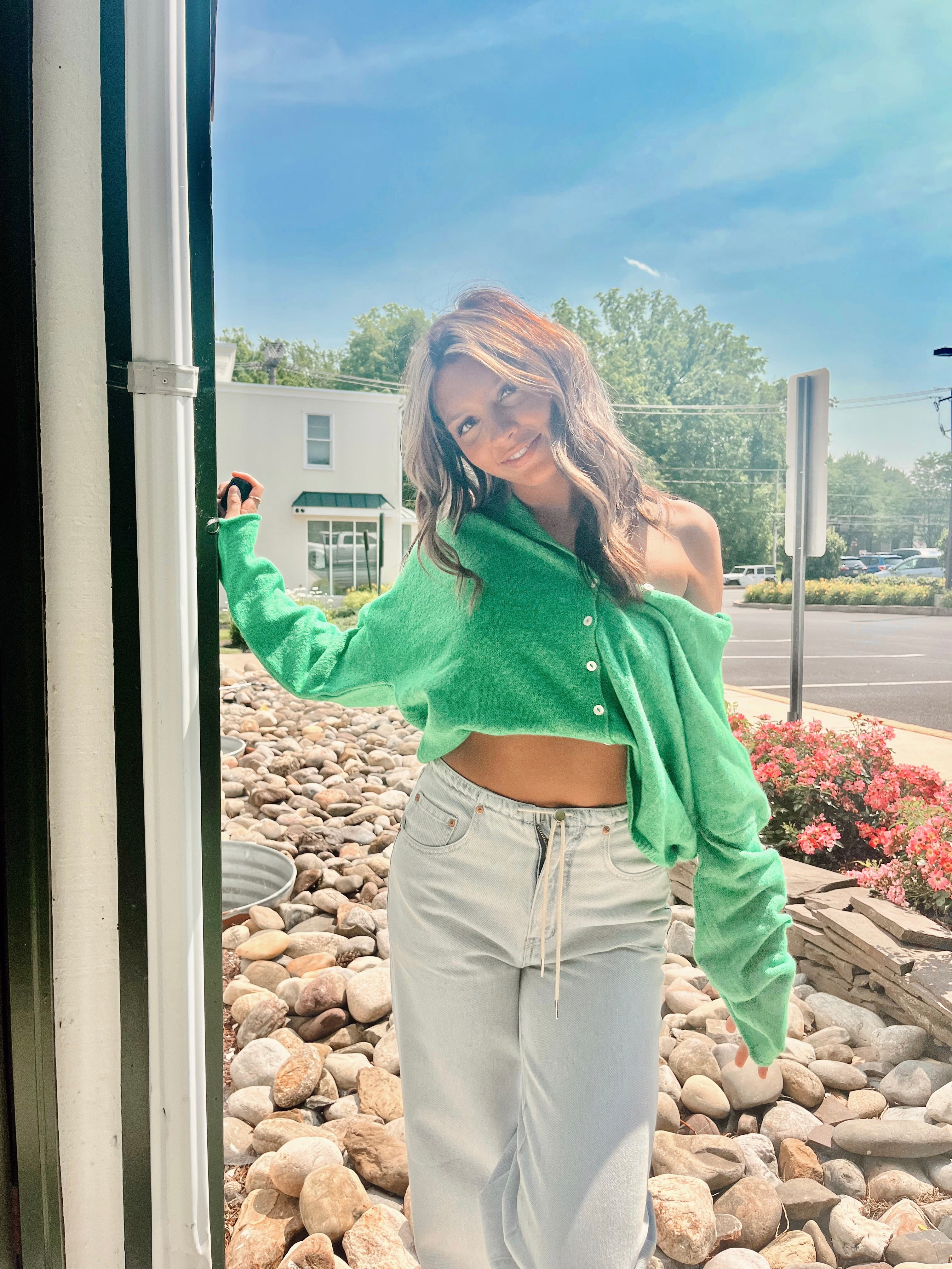 The Kelly Green It Girl Sweater