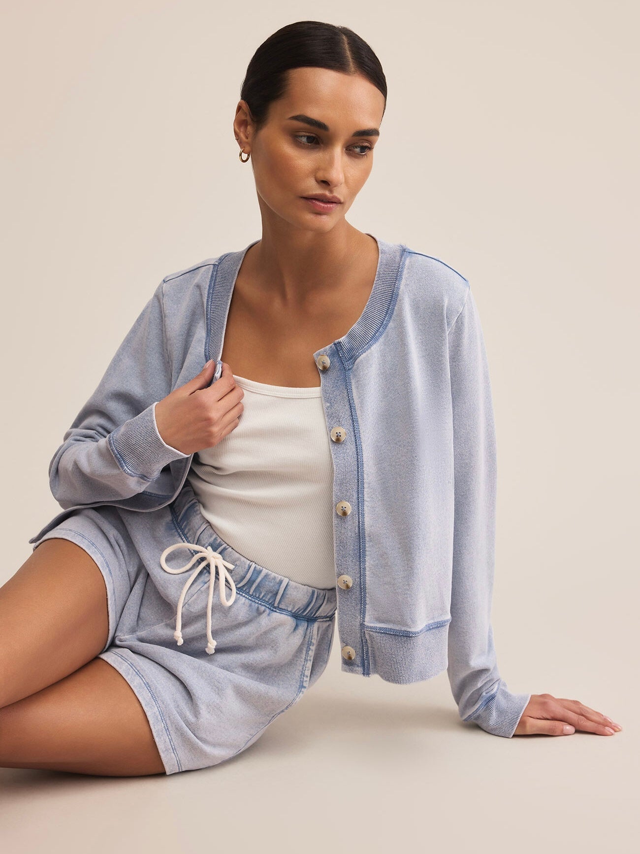 DAILY KNIT DENIM CARDIGAN