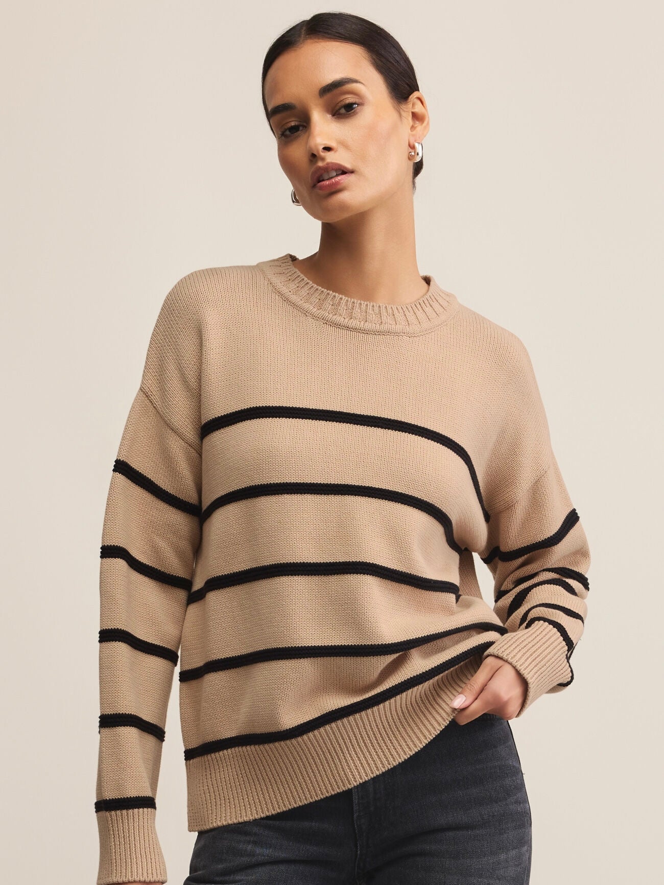 BOYFRIEND STRIPED SWEATER