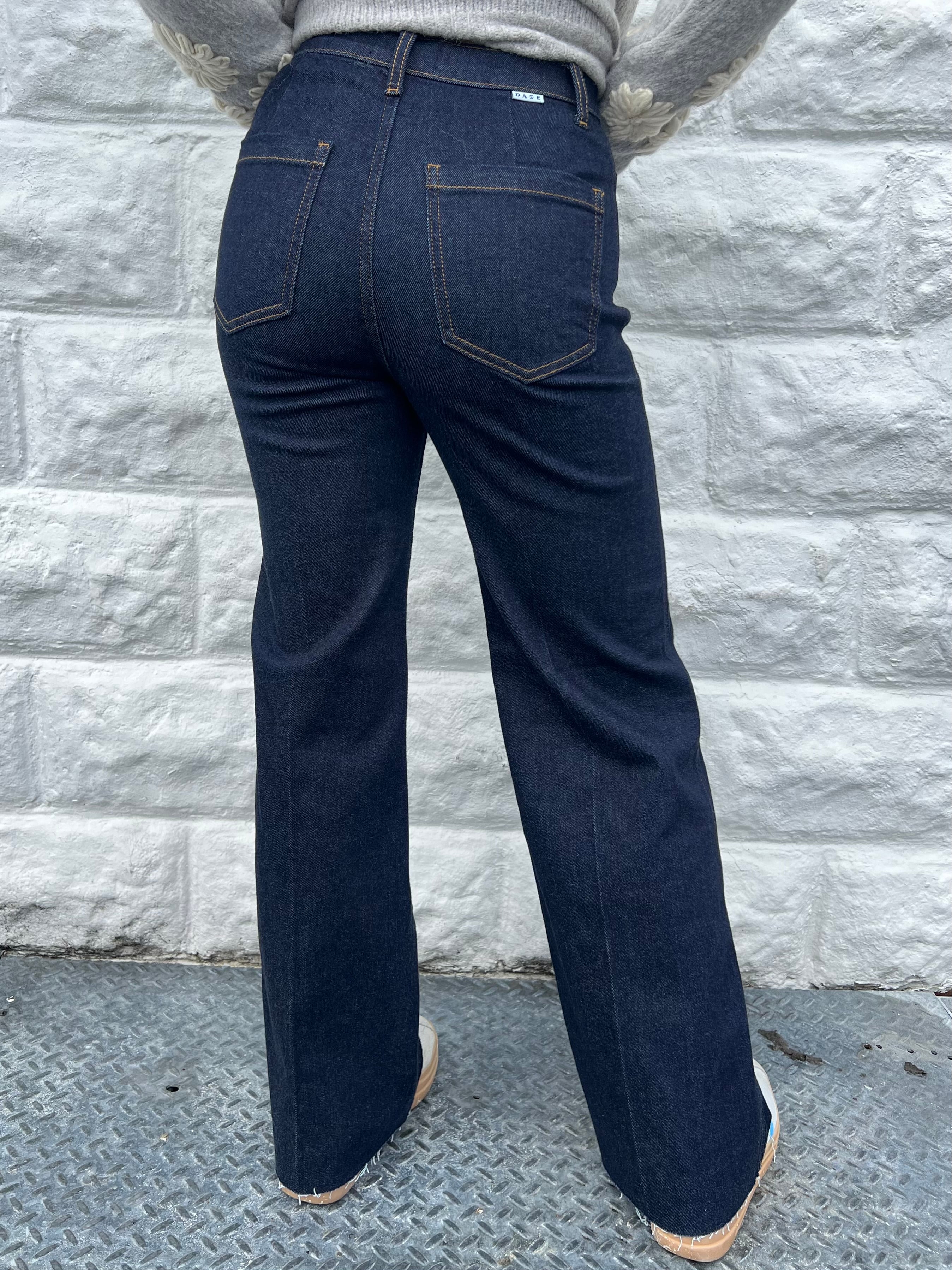 Daze Far Out  High Rise Wide Leg With Fashion Pocket