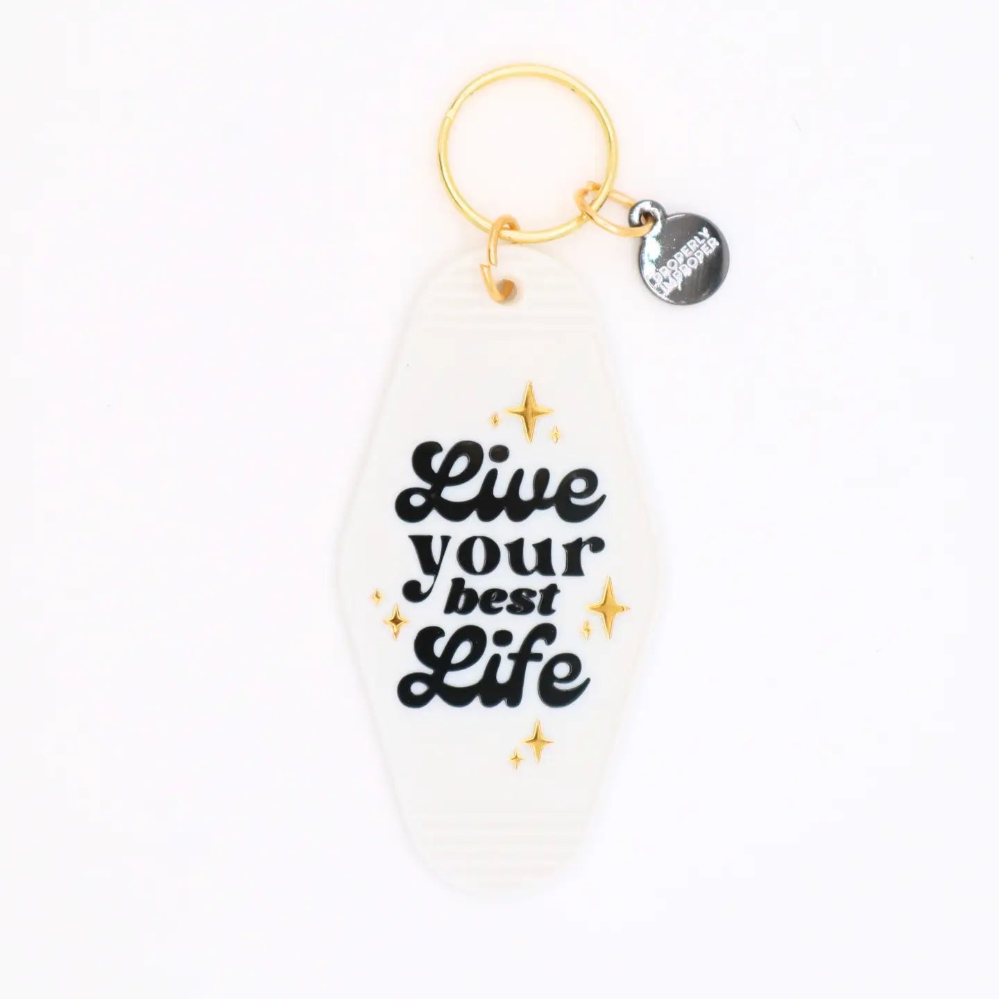 Hot Stamped Motel Keychain Live Your Best Life