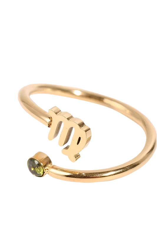 Zodiac Sign Stainless Steel Ring
