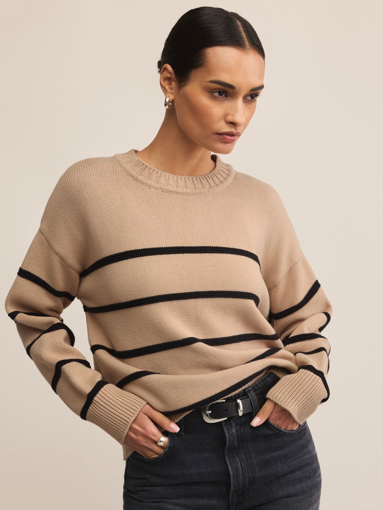 BOYFRIEND STRIPED SWEATER