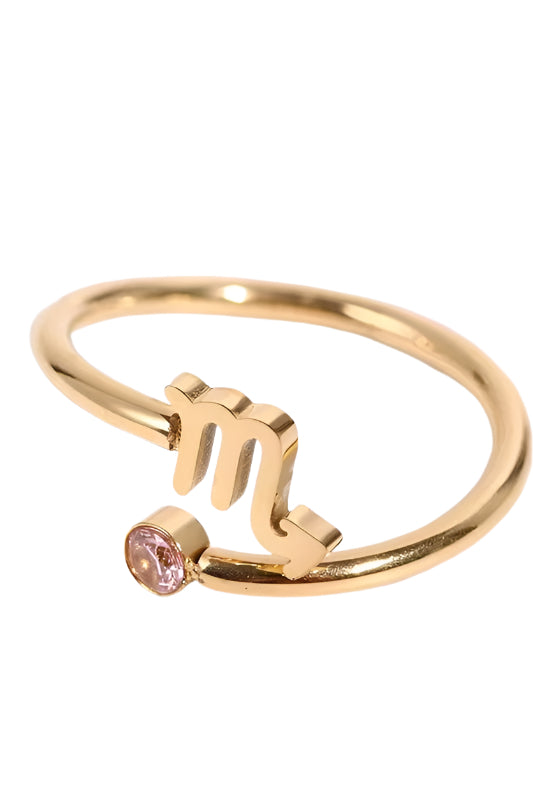 Zodiac Sign Stainless Steel Ring