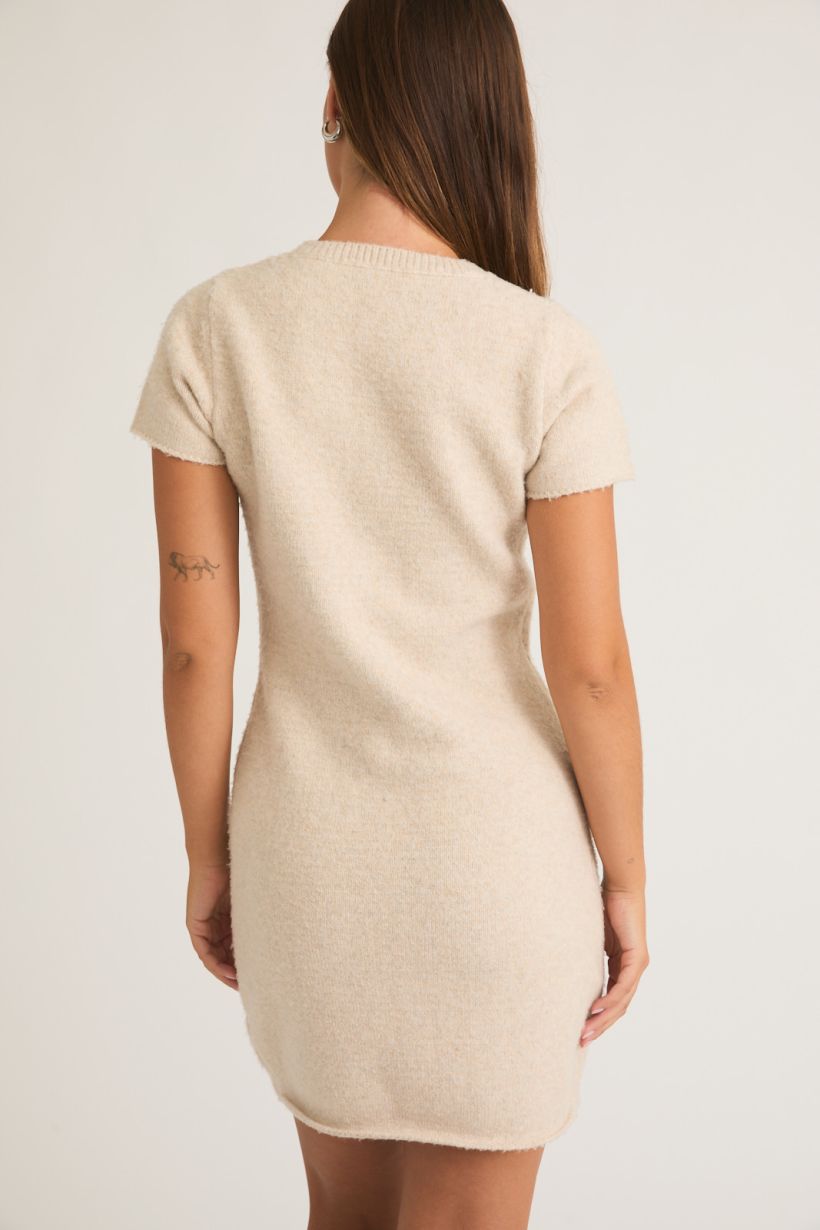 Katie Comfy Short Sleeve Sweater Dress
