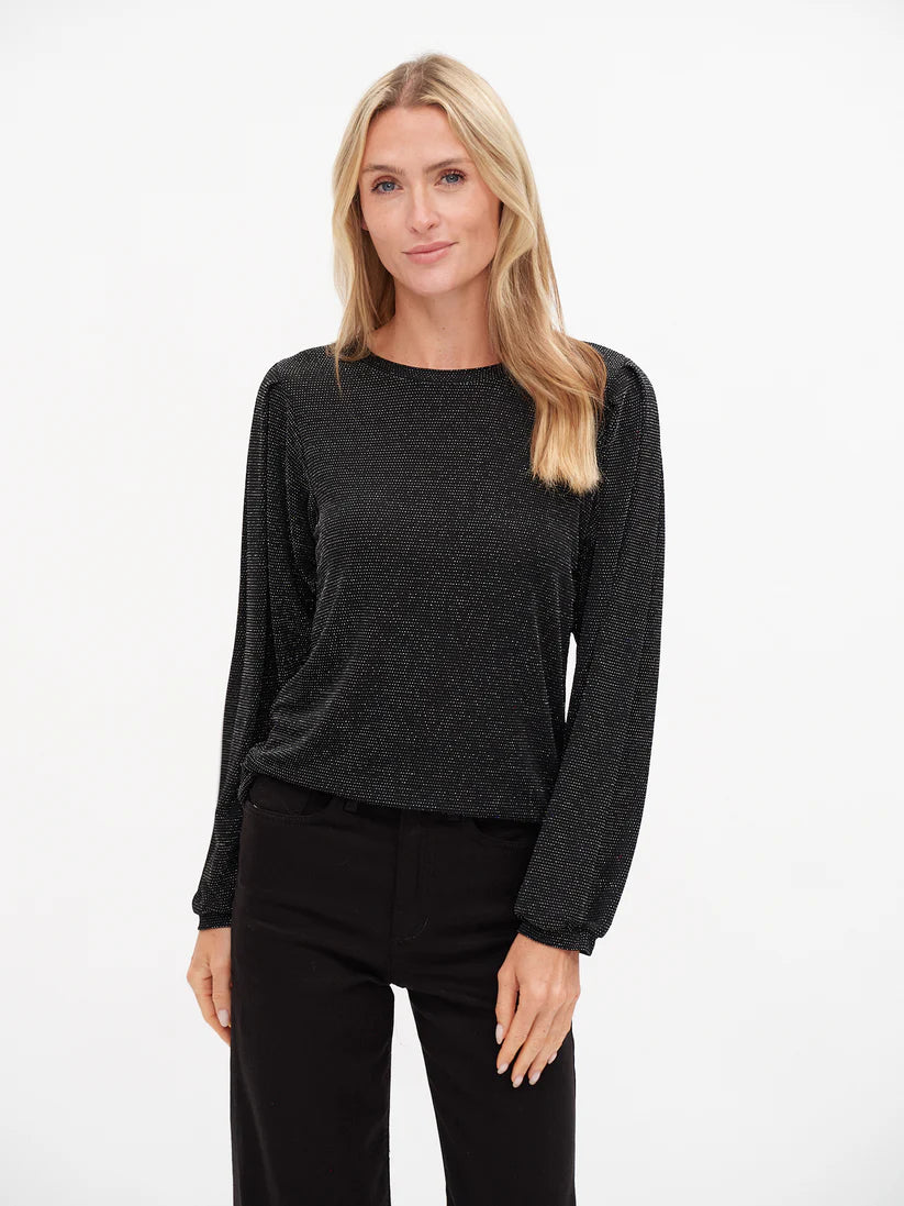 The Brielle Lurex Top -Black